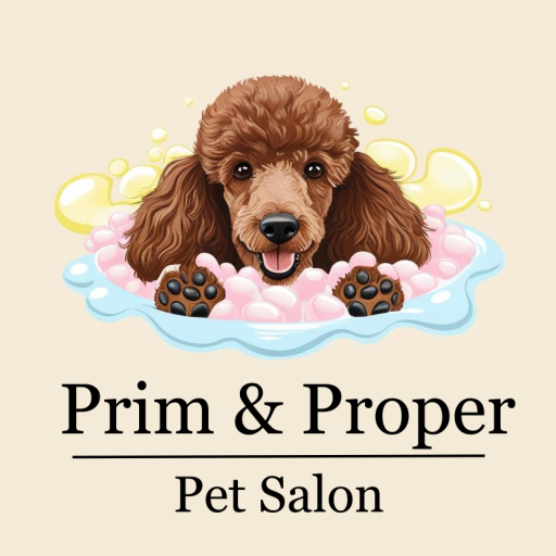 Prim & Proper Pet Salon Logo